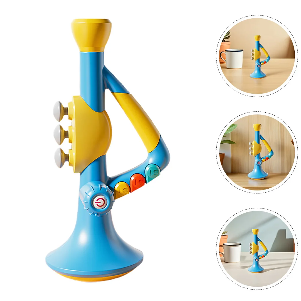 

1pcs Children Music Education Musical Trumpet For Toddlers Realistic Whistle Sounds Portable Baby Musical Instruments Set