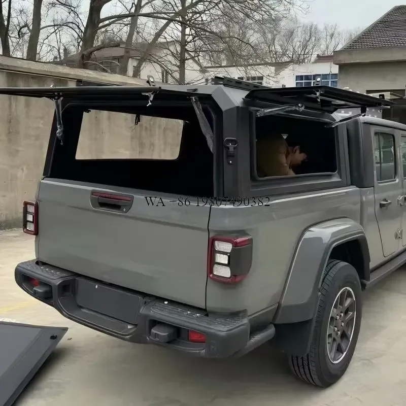 wmwmnu Aluminum Alloy Pickup Bed Cover With Sliding Window for Jeep JT Gladiator Lightweight High Strength Dustproof Cargo