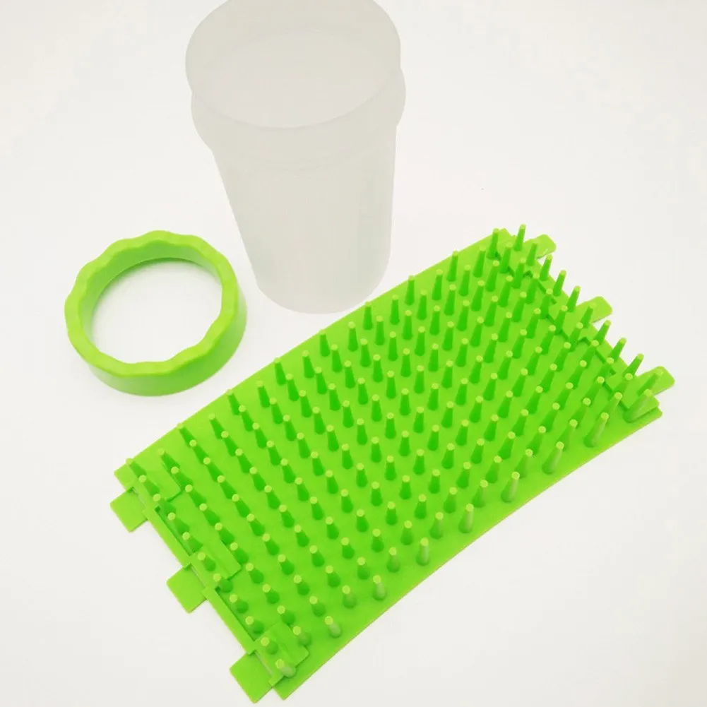 PET FOOT CUP DOG CAT CLEANING SOFT RUBBER BRUSH CLAW cleaning tool