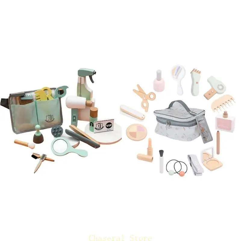 E7CE Simulazione del giocattolo per il trucco per parrucchiere Fingta giocare giocattolo set bellezza cosmetica per W/