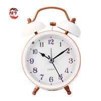 AF90-Child Bed Bell Metal Small Alarm Clock Belt Eye-Lantern Mute Alarm Clock Lounged Desk Clock Bedside Wake Up Clock