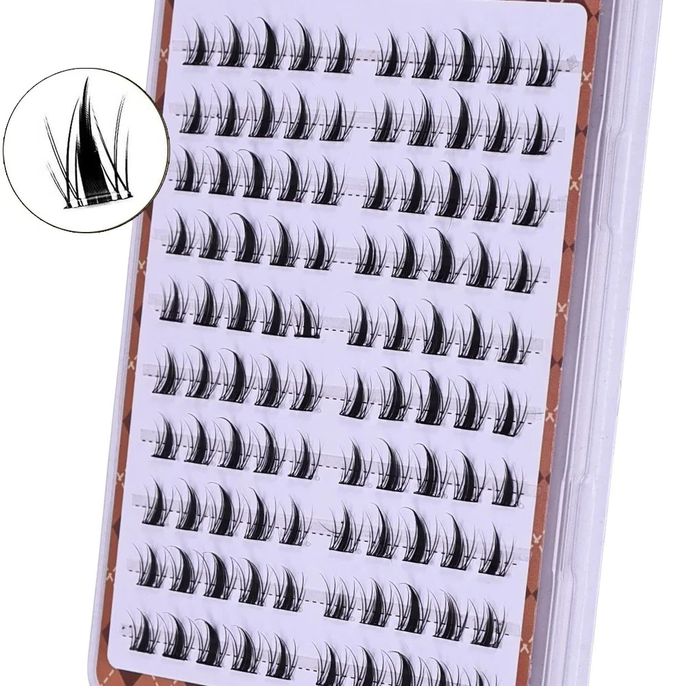 10-Row Glue-Free DIY False Eyelash Clusters Realistic Sectioned Anime Lashes Natural Soft for Asian Eyes Daily Party Eye Makeup