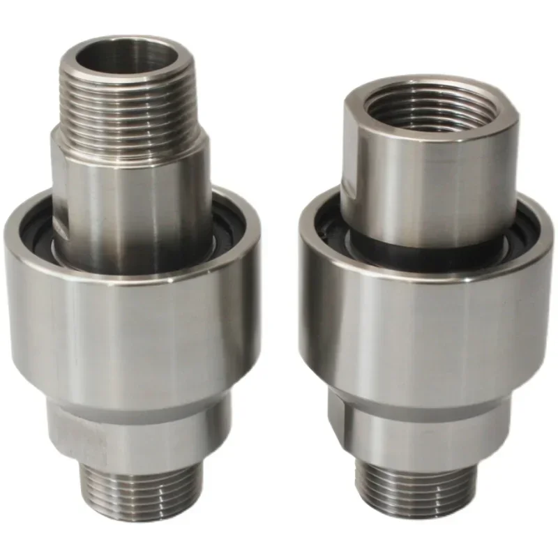 Stainless steel high pressure straight through 360 degree universal carbon steel thread