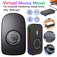 Virtual Mouse Mover Jiggler RGB light USB Mouse Jiggler Automatic Mouse Wiggler Mouse Movement Simulator For Computer Awakening