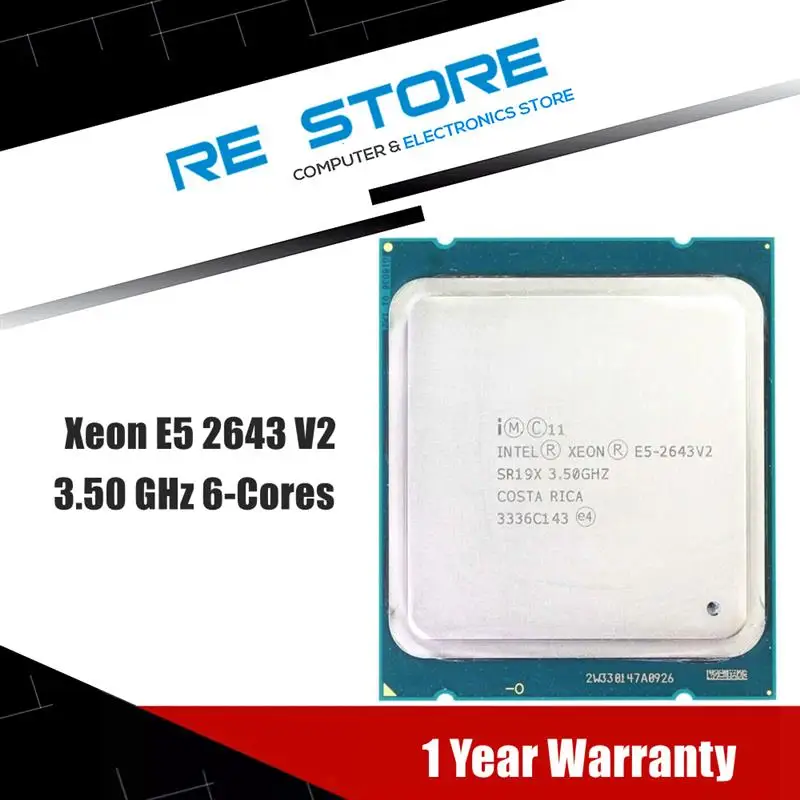 Top Intel Xeon CPU processor E5 2643 V2 SR19X 3.50GHz 6-Cores 25M LGA2011 E5 2643V2