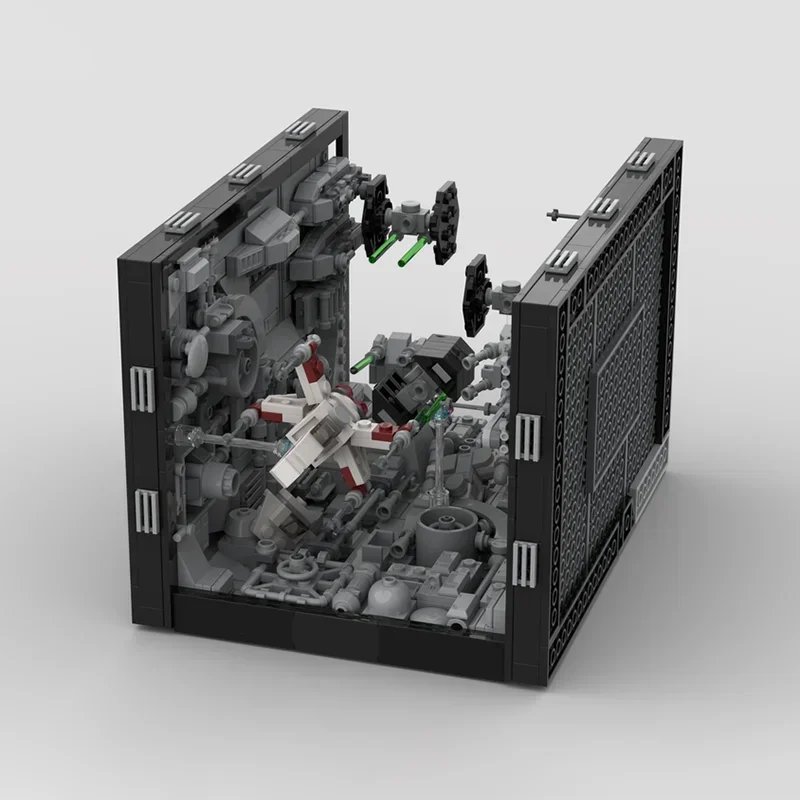1221pcs MOC Trench Run BookNook Star Battle Model Building Blocks Festival Gift Construction Idea Education Toy Birthday