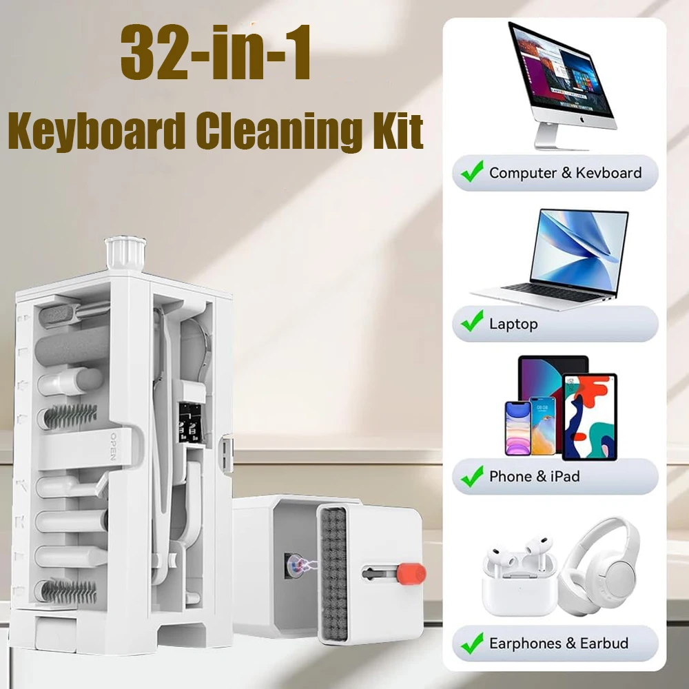 32 in 1 Digital Camera Headset Mobile Phone Laptop Keyboard Cleaning tool Set Keypuller Cleaning Brush Clean Pen For Airpods Pro