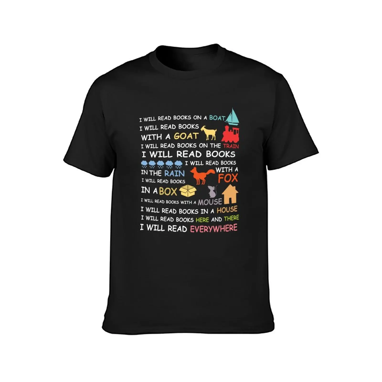 I Will Read Books Everywhere Reading Gifts For Book Lovers T-Shirt vintage clothes anime Men's t shirts