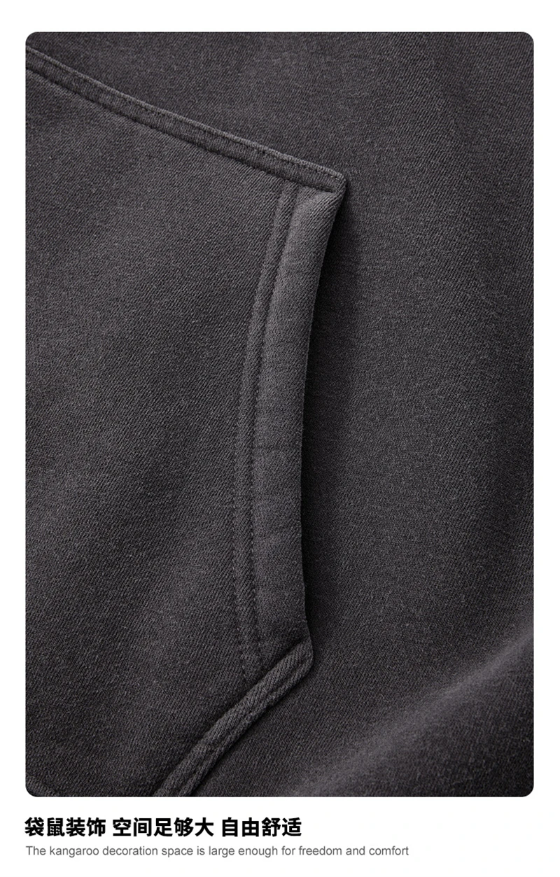 ZODF Retro Winter 400gsm Monkey Washed Fleece Zipper Hoodie Unisex Boxyfit Distressed High Street Hooded Jackets Outwears HY1330