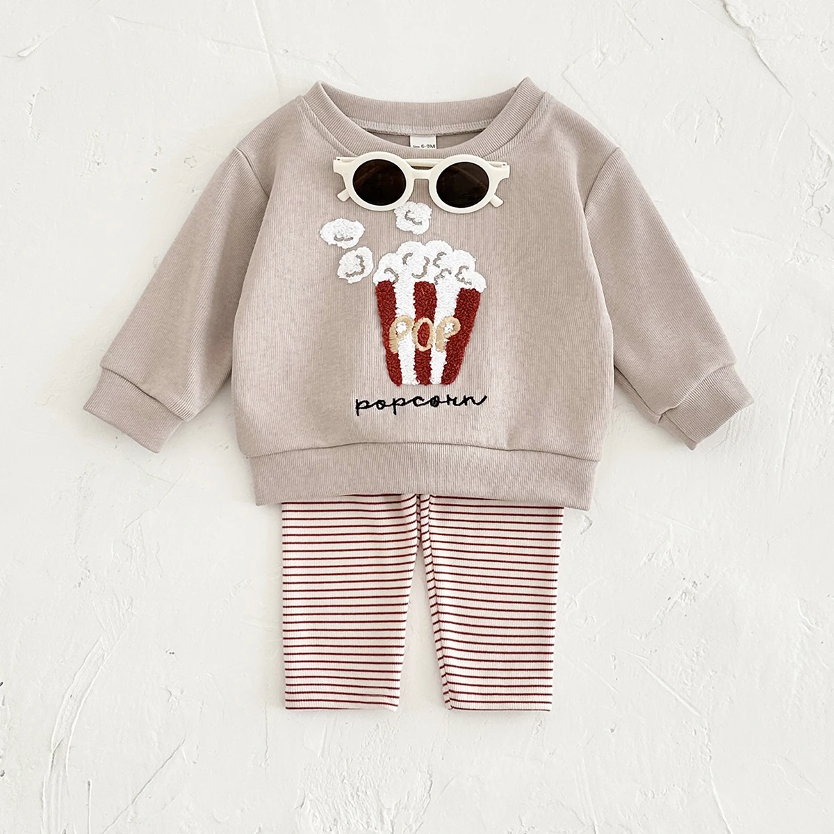 2024 Herfst Pasgeboren Baby Sets Baby Meisjes Taart Borduren Trui Shirt Lange Mouw Top + Broek Leuke Peuter Outfit 2 stuks Lente