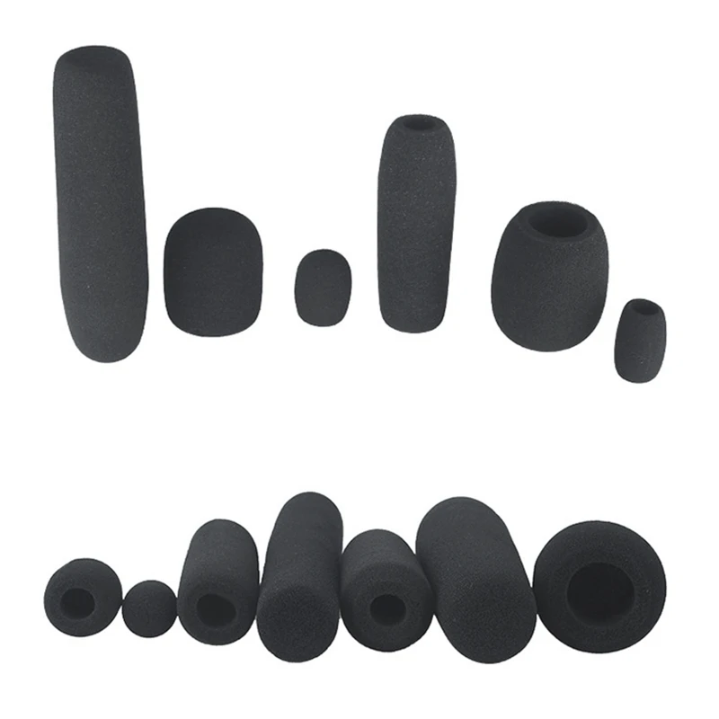 Professional Long Mic Thick Windscreen Soft Foam Cover Mic Cover Foam Reduce Breathing, Wind Mic Covers