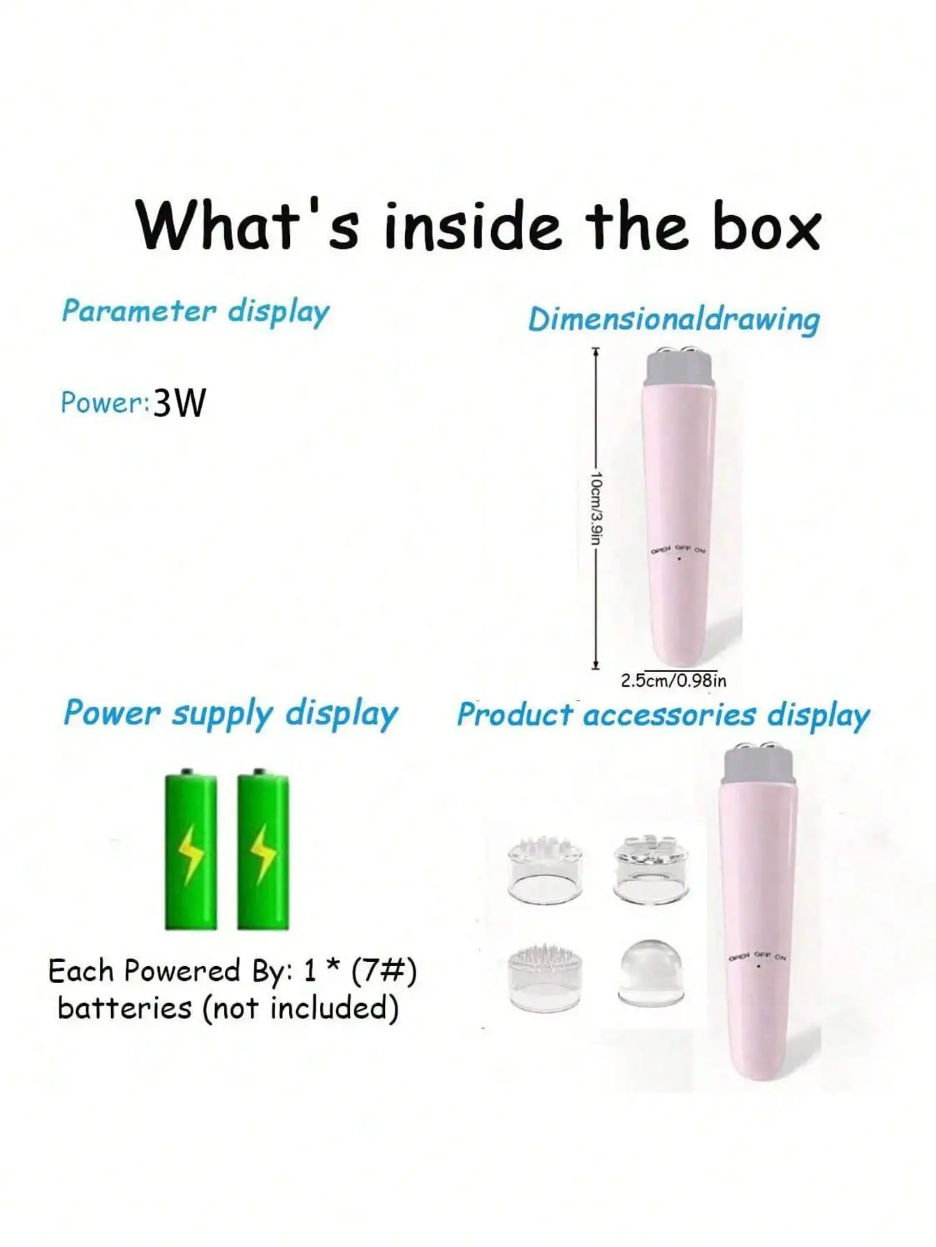 Mini Elektryczny Masażer Oczu Wibracyjny Urządzenie Kosmetyczne, Przenośny Masażer Mięśni Twarzy 4-w-1 - Świetny Prezent Dla Kobiet, Idealny Na Tra