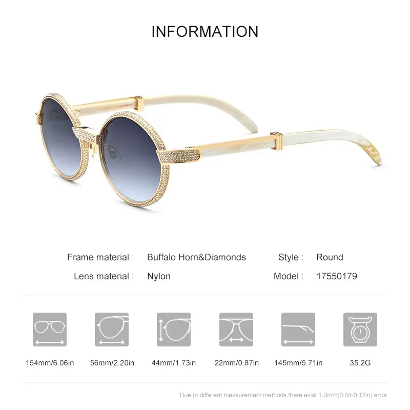 17550179 Buffalo Horn Designer Sunglasses Men Women Classic Vintage Retro Luxury Sun Glasses Óculos Gafas Lentes De Sol 24112302