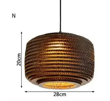 Paper Honeycomb Pendant Lamp Corrugated Cardboard Hang Light for Living Room Restaurant Cafe Clothing Store Lighting E27 image 3