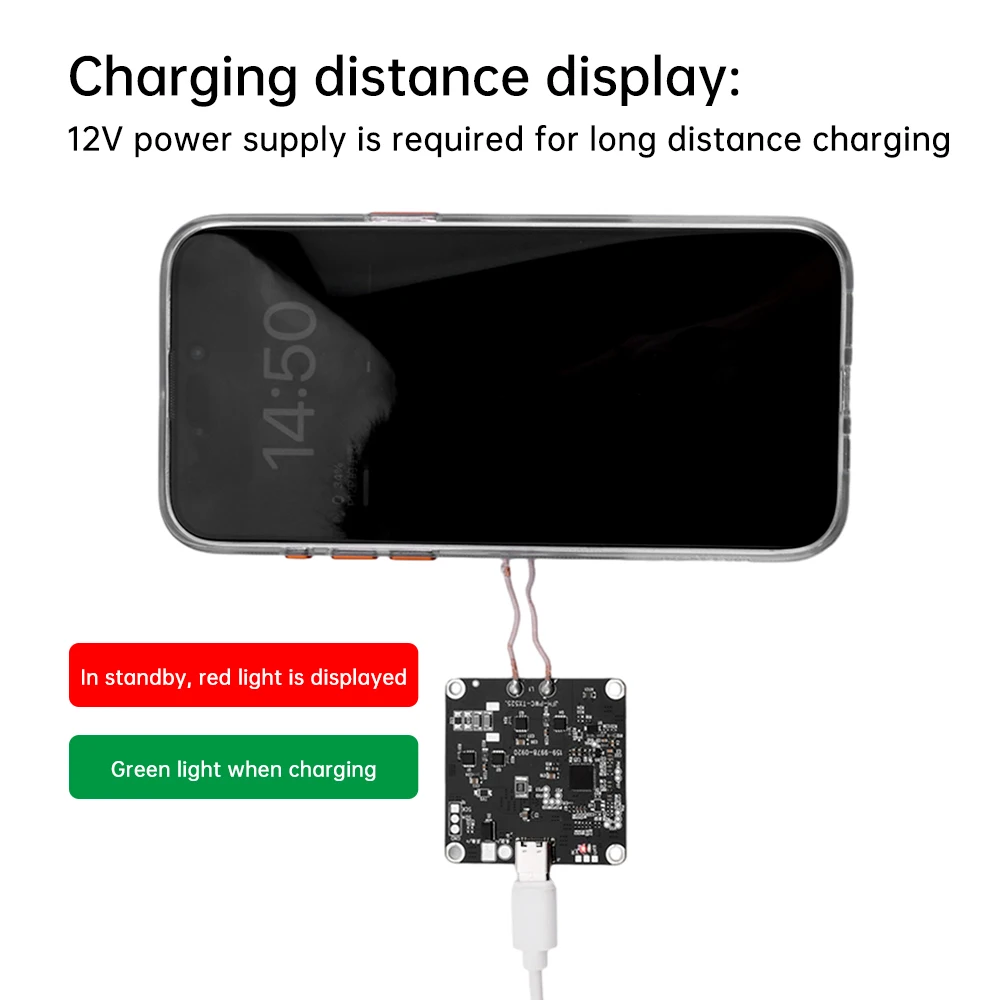 15W High-Power Mobile Phone Wireless Charger Module 14mm Distance Wireless Charger Transmitter Module DIY Wireless Charger Parts