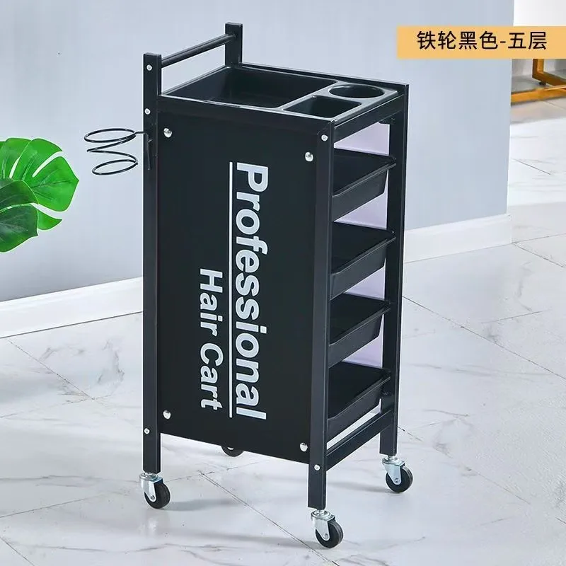 Retro Barber Hairdressing Cart Beauty Salon Styling Coloring Tool Trolley for Hairdressing Professional Use