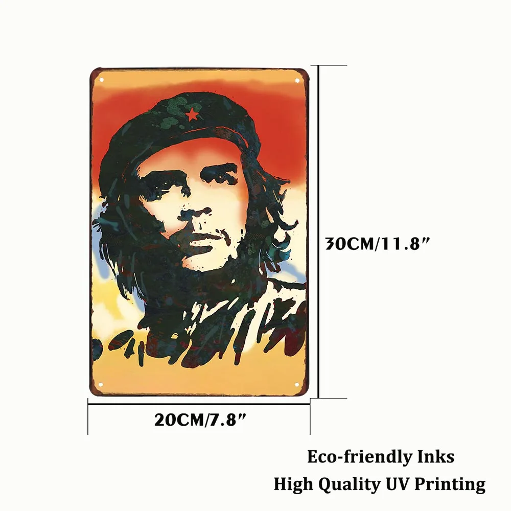 Communism Che Guevara Vintage Poster Metal Sign Retro Industrial Decor Bar Pub Club Man Cave Wall Decortaion 30X20cm
