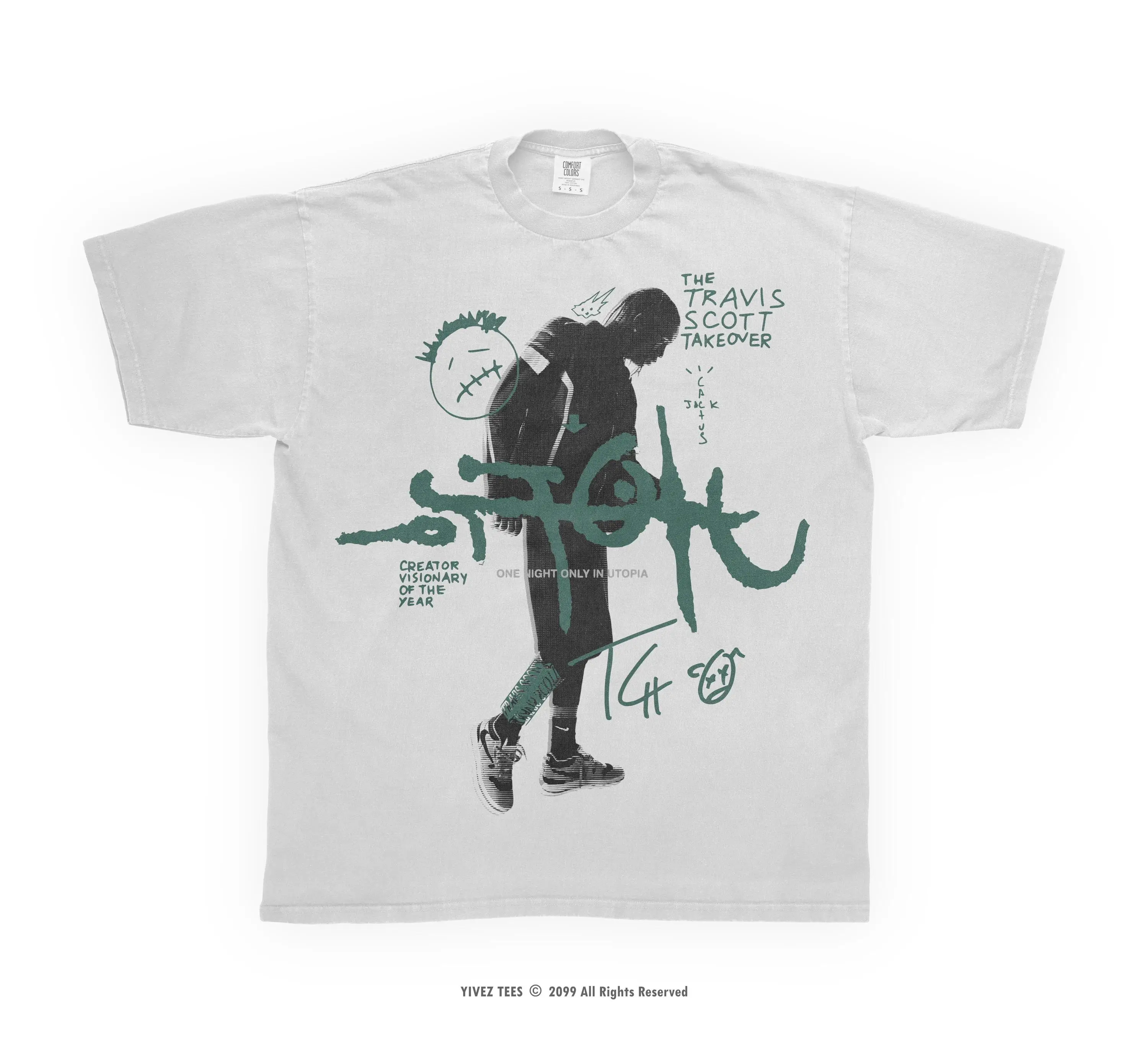Travis Scott Utopia T-Shirt | Hip-Hop Concert Tour Merch | Cactus Jack Rap Fan Gift