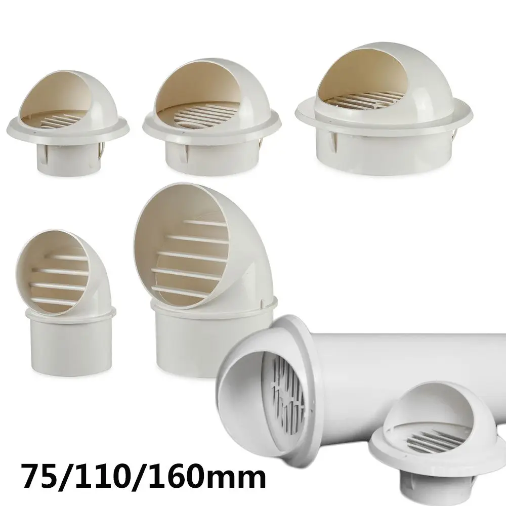 Durable Prevent Pest Air Circulation Vent Outlet Cover Vents Waterproof Cap Ducting Ventilation Grilles Exterior Wall Air Vent