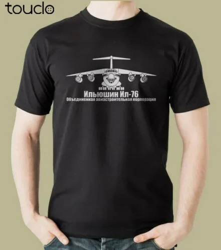 Ilyushin Il-76 Series Plane T-Shirt Vehicle Armed Assault Russian Air Force New Men'S Printed Top Quality Printed Shirts Unisex