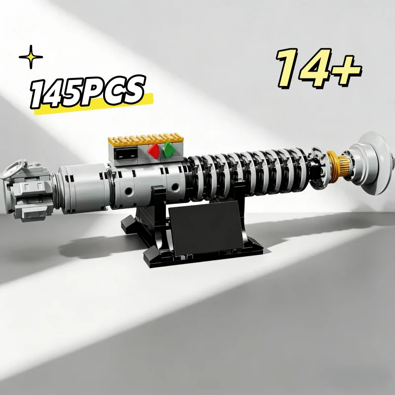 145 Piezas en Stock, Set de Construcción Espacial DIY, Sable de Luz de Luke Skywalker, MOC 40730, Bloques de Construcción, Regalos de Cumpleaños para Niños y Adultos