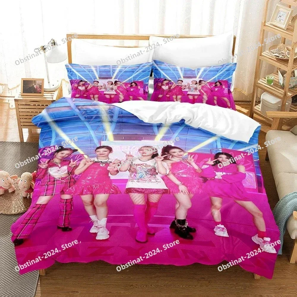3D Kpop Group Bedding Set ITZY Duvet Cover Full Queen King Size Pillowcase Bed Printed Bed Set Aldult Kid Bedroom Single Twin
