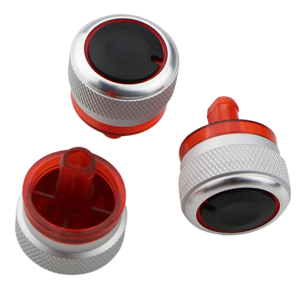3Pcs/Set Car AC Panel Knob for Peugeot 206 207 2005 - 2011 for Citroen C2 AC Heat Control Knobs Switch Sticker Accessories