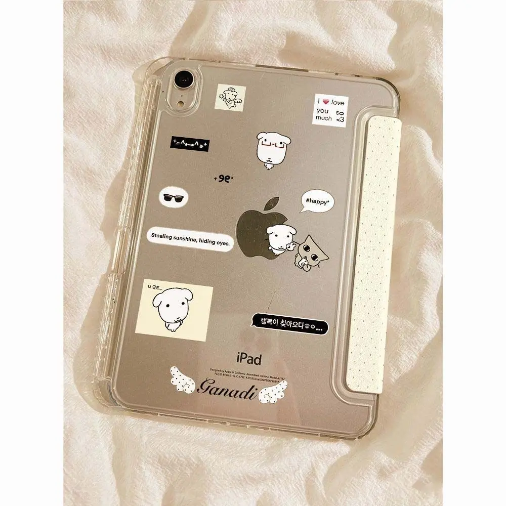 Polka Dot Cute Puppy Angel Y2K Tablet Case For iPad Pro 11 13 M2 M4 M3 10.2 5/6th 7/8/9/10/11th Mini 6 7 Air 3 4 5 6 Stand Cover