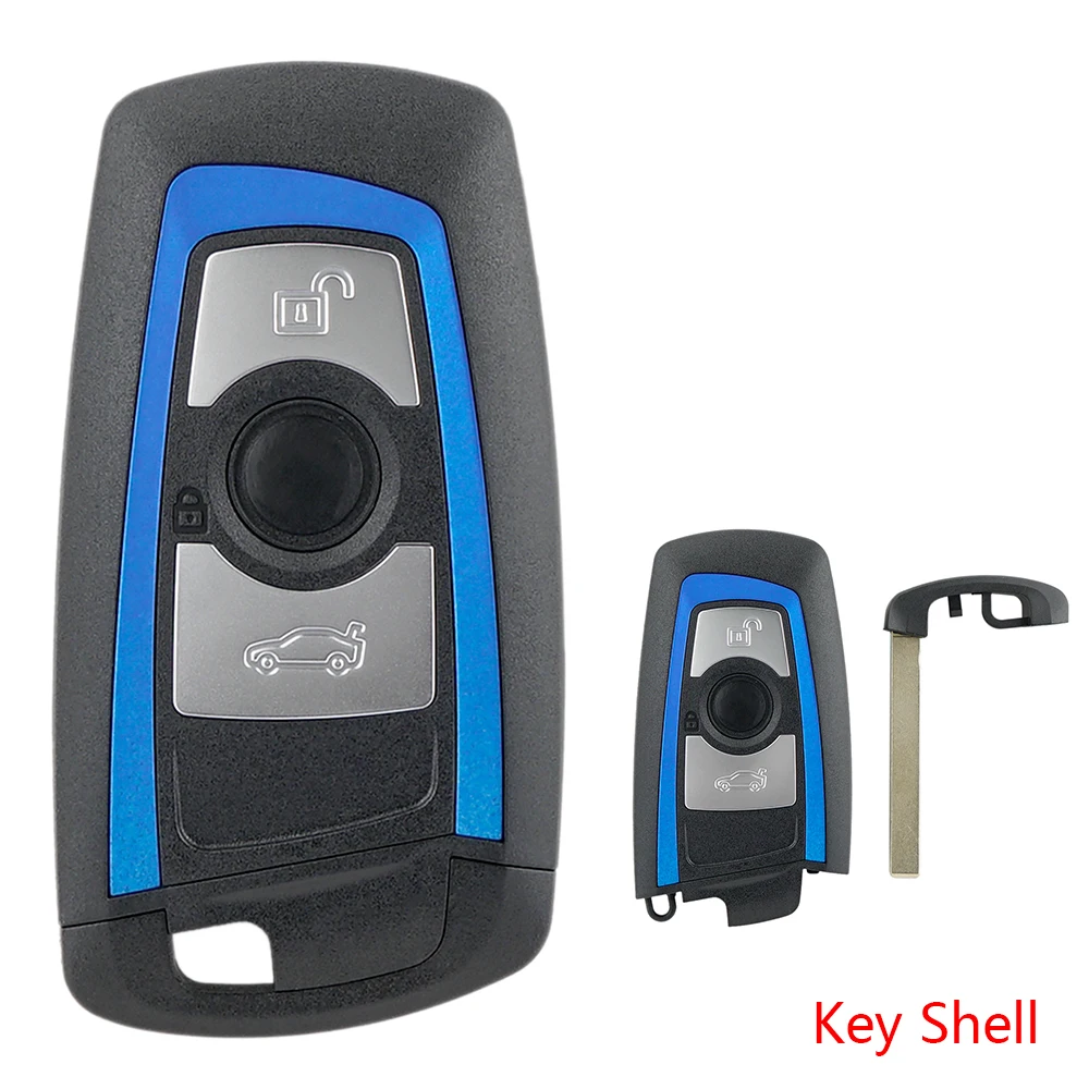 

Синий 3-кнопочный смарт-брелок с дистанционным управлением для BMW 1 2 3 4 SERIES F20 F22 F30 F31 F32 Ремонтный корпус + лезвие