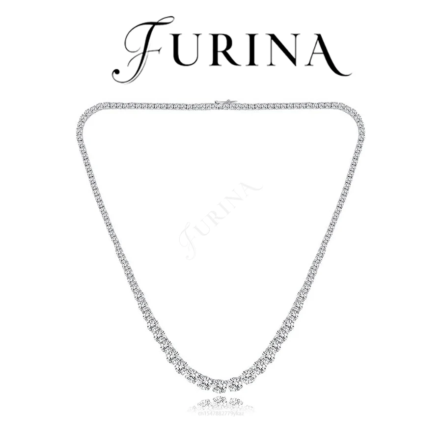 

Furina 18K S925 Silver Plated Luxury Simple Necklace 5A Zircon Inlaid Jewelry Girlfriend Mother Christmas Valentine's Day Gifts