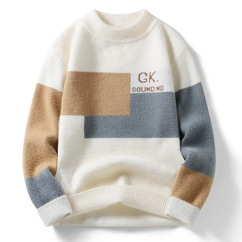 Sweater Men's Autumn/winter Crewneck Bottom Knit Men's Soft Waxy Thermal Top Men's Sweater Jumper Comfortable Stylish - Image 4