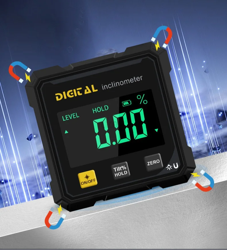 Verbesserter 3-Seitiger Linearer Laser-Magnetischer Elektronischer Winkelmesser Hochpräziser Digitaler Neigungsmesser Digitales Nivellierwerkzeug – Detail 5