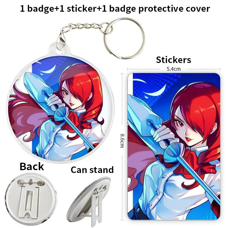 Kirijou Mitsuru Game Anime Character Soft Button Badge Brooch anchor Peripherals Pin Clothes Fandom Hat 58mm Pendant Tinplate