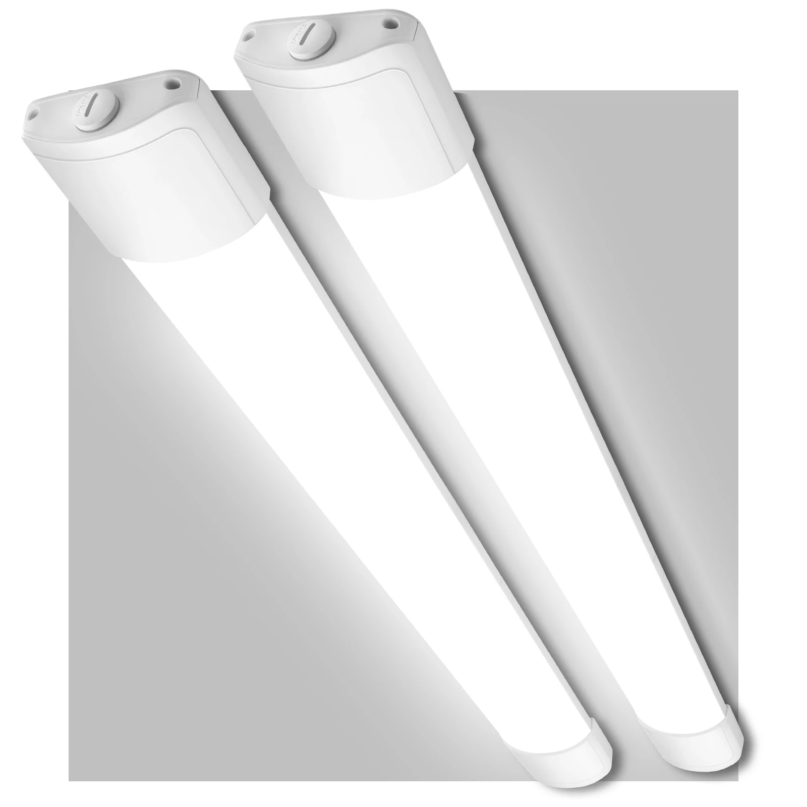 2/4PCS 60cm LED Tube Light 20W, IP65 Waterproof, 4000K 2200LM, Connectable Ceiling Light, Ideal for Workshop, Kitchen, Warehouse