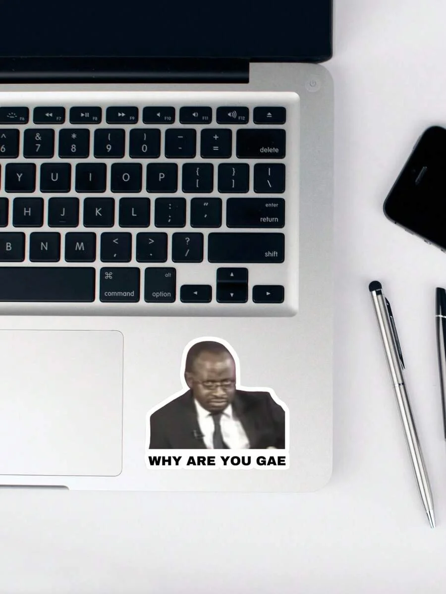 1pcs/ Interesting Internet Culture Meme Stickers With Sarcastic Quotes, Suitable For Laptop, Kindle And Phone Cases, Durable Waterproof Vinyl Material