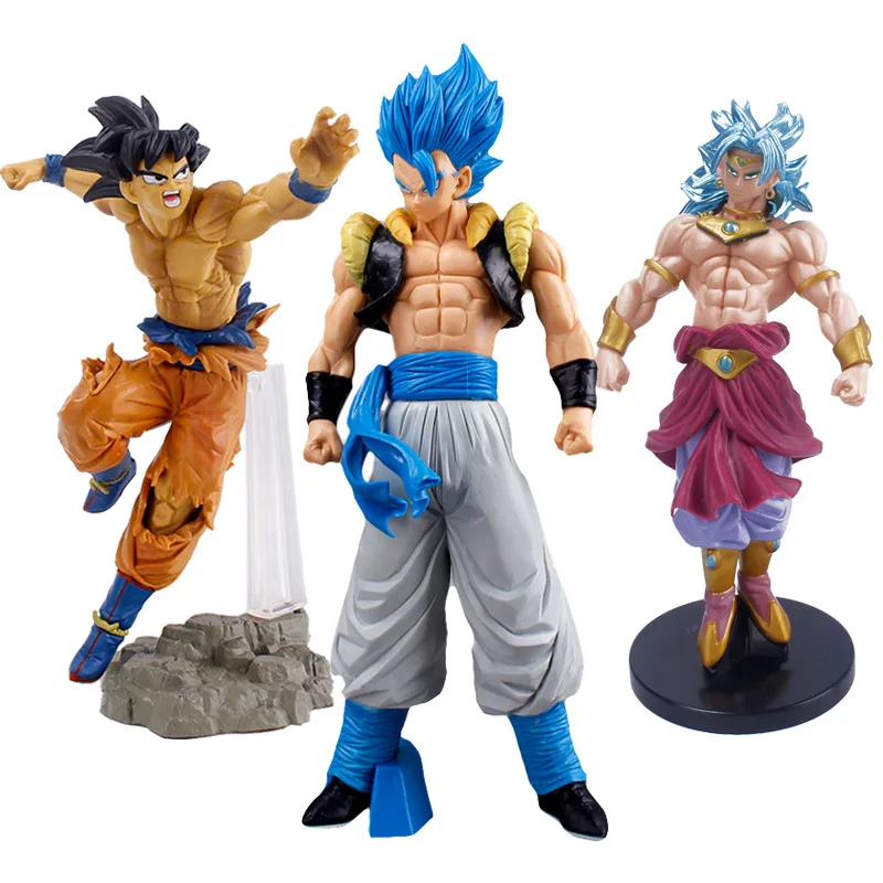 Figura de acción de Anime Dragon Ball Super Saiyan Blue Gogeta Prince Vegeta Goku, modelo de juguete de PVC, decoración de escritorio, regalo de cumpleaños