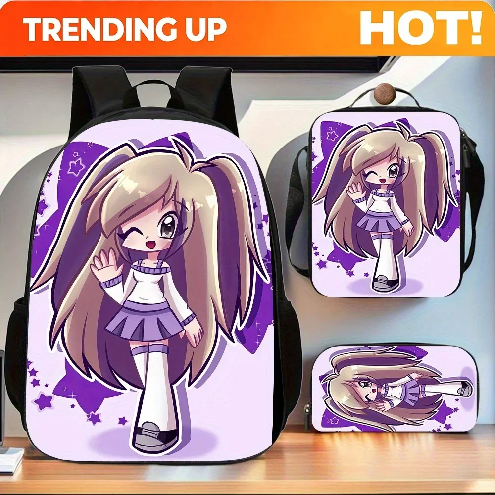Custom Bag 3pcs Lyna Vallejos Backpack Set With Pencil & Messenger Bags - Lightweight Foldable School Bookbag Suitable For &, Ad