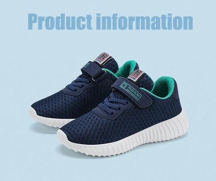 Atmungsaktive, leichte Sommer-Sneaker für Kinder, Jungen, Outdoor-Laufschuhe für Sport und Tennis, Größe 28–39 – Detail 2