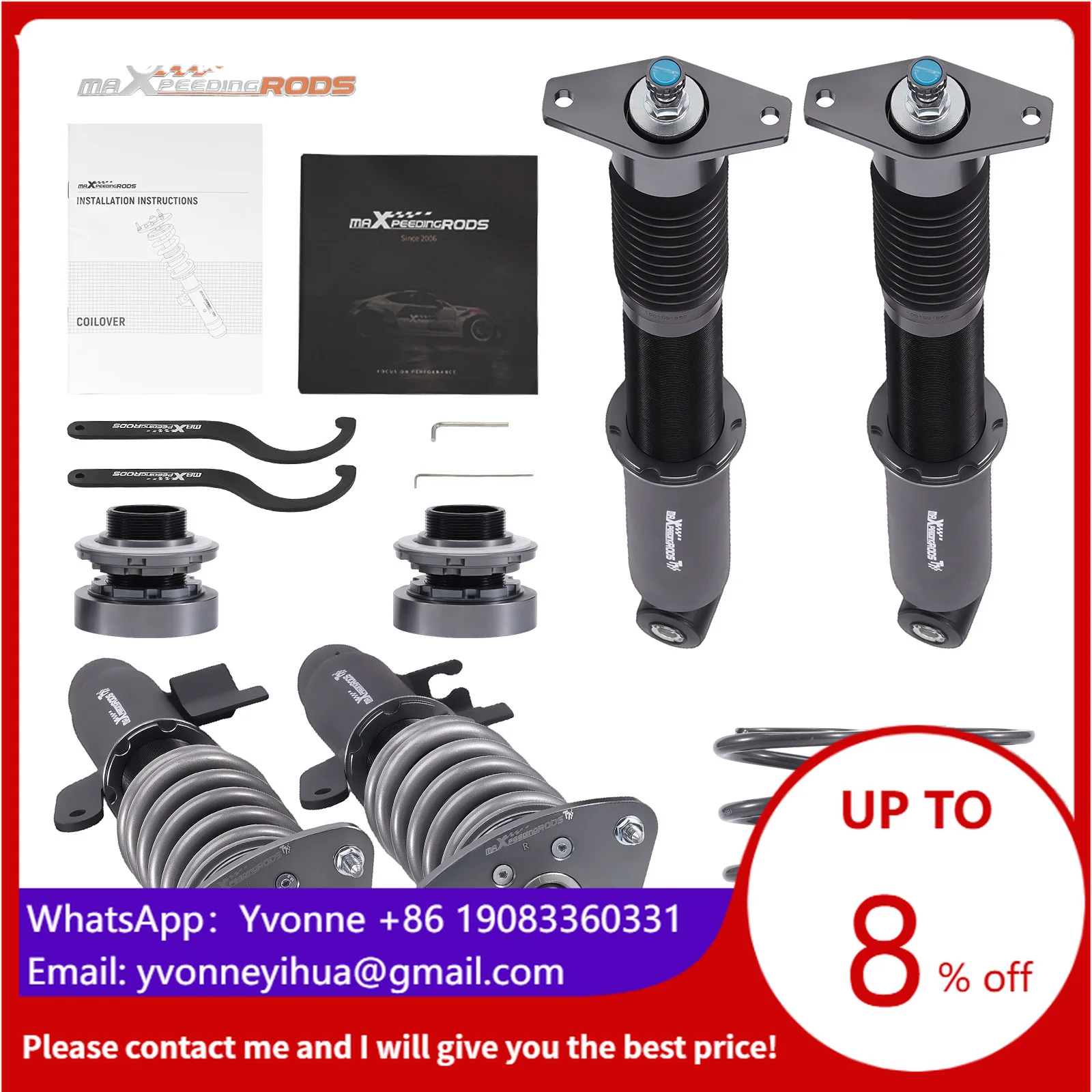 

Койловеры MaXpeedingrods, стойки, 24-позиционный комплект демпфера для Mazda 3 BK BL 2004-2013, амортизатор