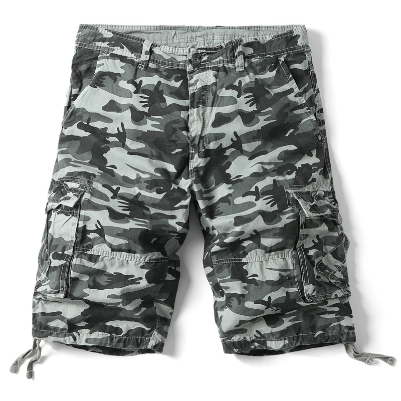 Camouflage Cargo Shorts Men Summer Outdoor Shorts Casual Multi-Pocket Loose Work Shorts Man Hiking Short Pants