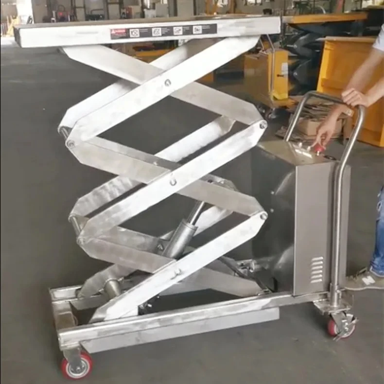 

1-тонная подъемная платформа из нержавеющей стали, электрический гидравлический подъемник из нержавеющей стали 201/304