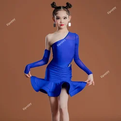Child Training Latin Performance Clothes Children's Latin Practice Dance Clothes Girls' Cha Cha Rumba Dance Costume Kids