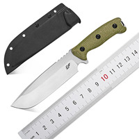 Eafengrow Ef143 Fixed Blade Knife Aus-10 Stainless Steel Blade Micarta Handle Straight Knives For Outdoors Camping Survival EDC