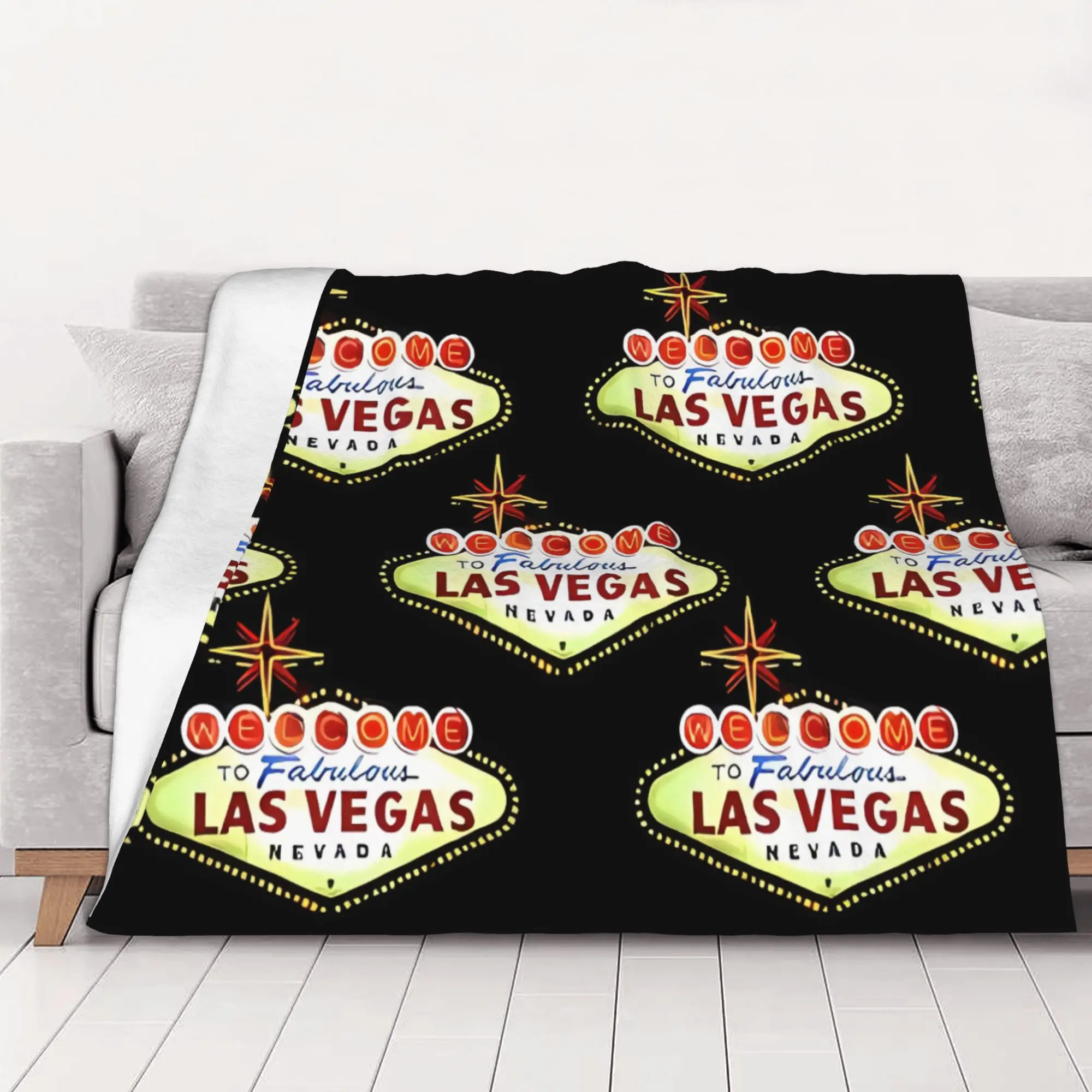 1PC home Cute Room Decor Classic Blanket Throw Blanket Fabulous Las Vegas Novelty Warm Blanket All Season