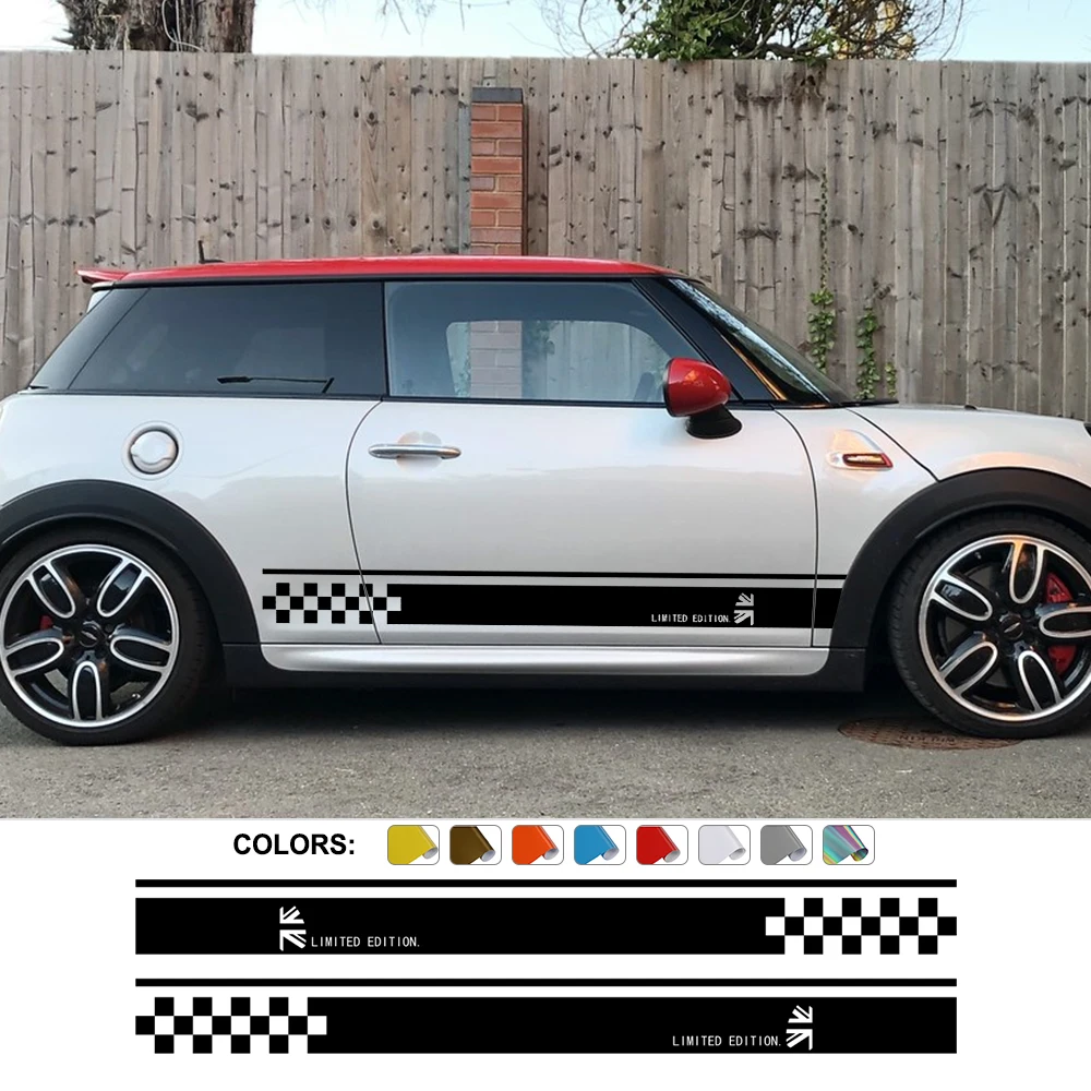 Car Door Side Stickers For Mini Cooper R56 R57 R58 R50 R52 R53 R59 CountrymanR60 F60 F55 F56 F54 Auto Limited Edition Decal