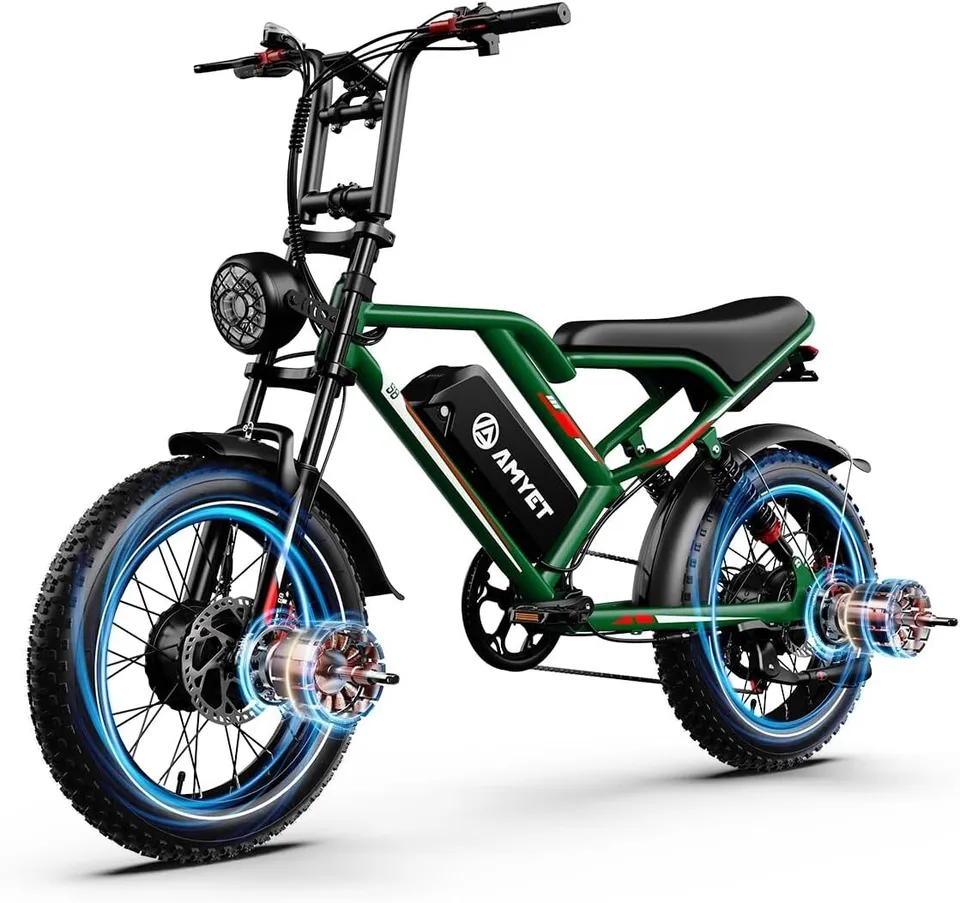 S8 Electric Bike 2000W 25AH AWD Dual Motor Dual Suspension Fat Tyre E-bike image 4