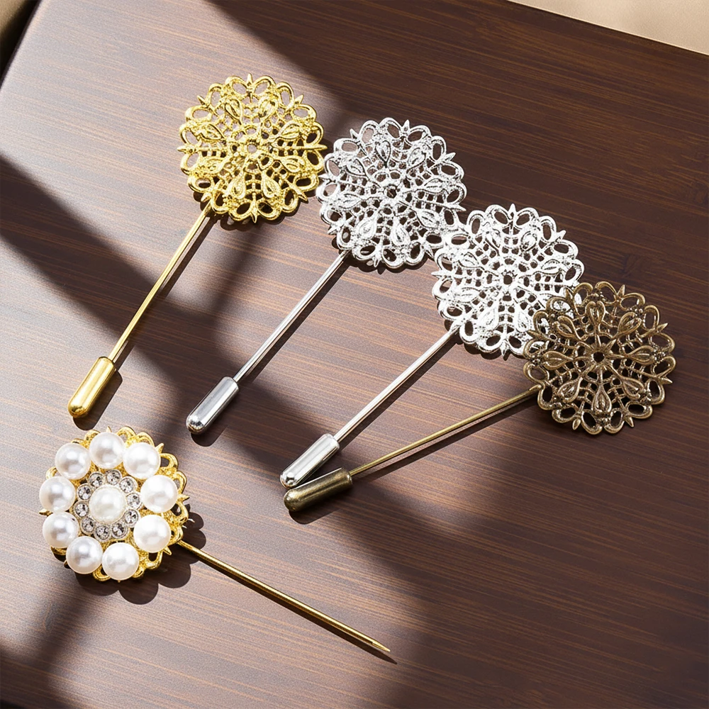 

5pcs Peacock Feather Flower Long Brooch Pin For Handmade Diy Women Lapel Pin Jewelry Brooches Accessories Jewelry Findings