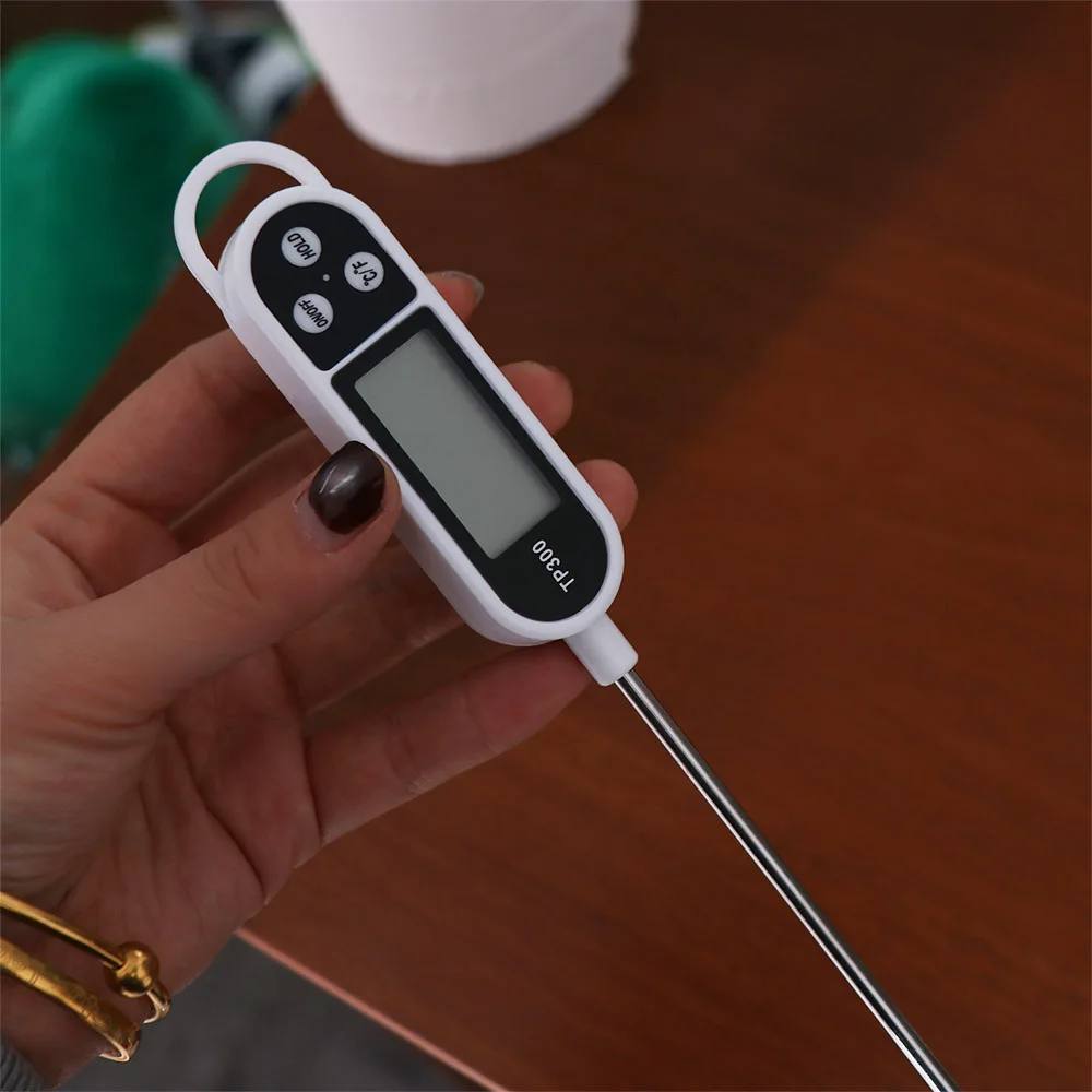 TP300 Probe Food Thermometer Stainless Steel Long Probe Electronic Display Digital Food Thermometer Accurate Kitchen Tools