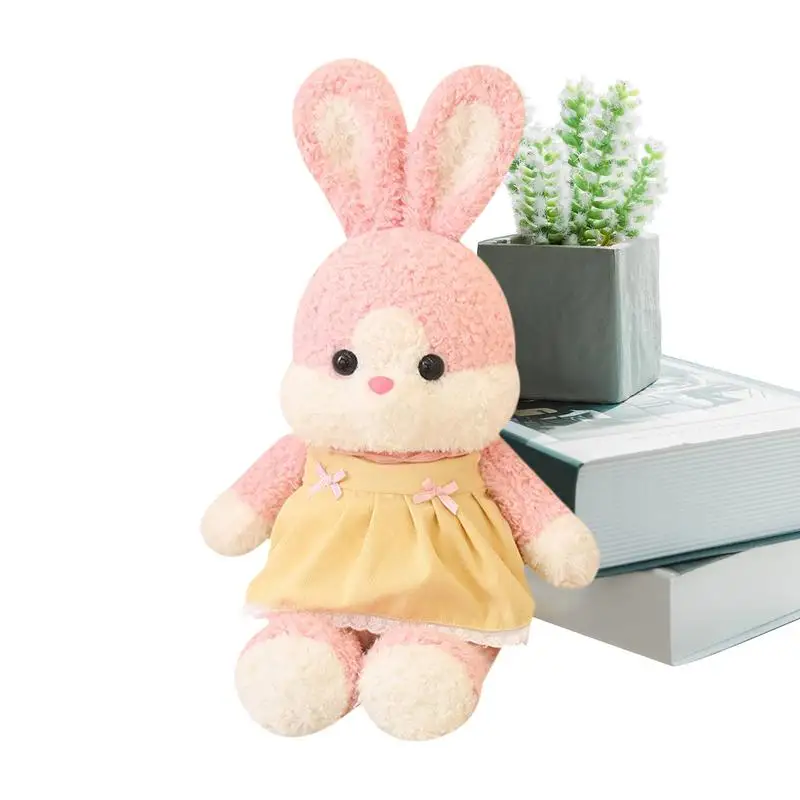 Lapin en peluche doux et câlin, oreiller de jet, jouets apaisants pour dormir, décor de bureau, anniversaire de vacances