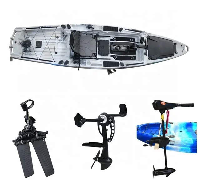 Sit on Top Fishing Pedal Kayak with Pedal Drive Motorized Touring Kayak/canoe Transparent Canoe Vicking 13 Ft Ce Kano 3 Years